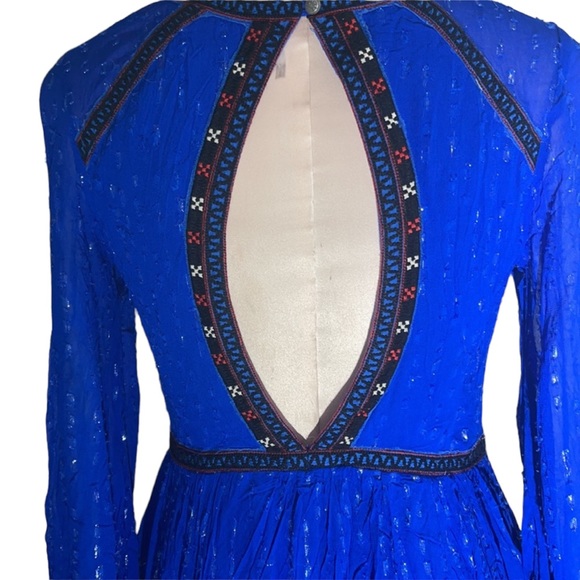 Free People dress.Size S.Royal blue with silver threading. Absolutely beautiful - Picture 12 of 14